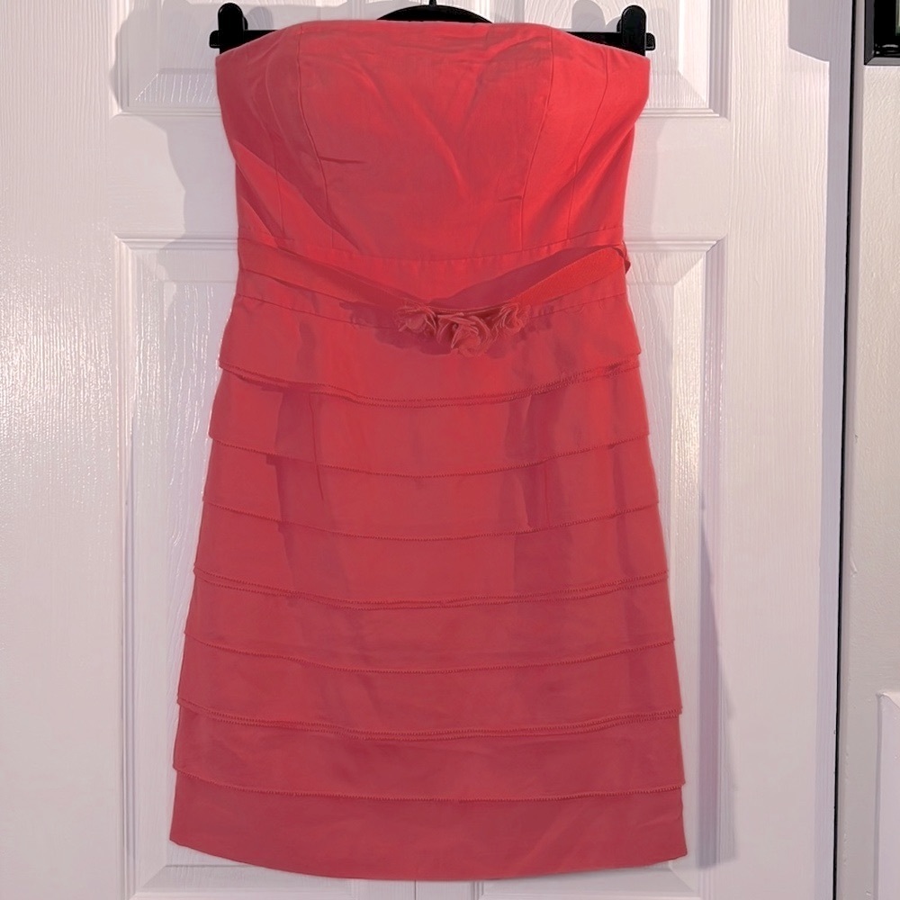 Glint coral cocktail dress